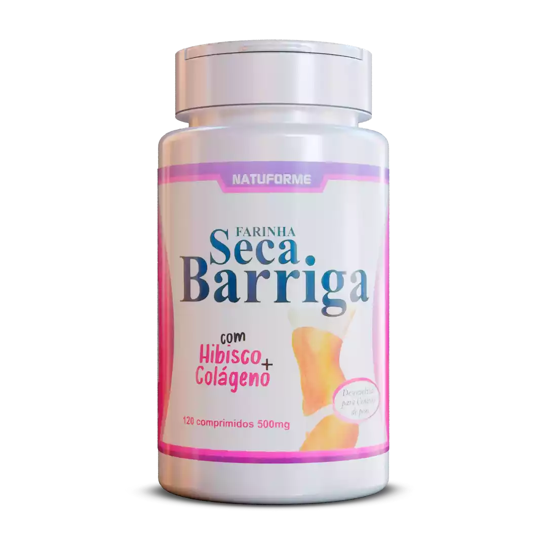 Render Farinha seca barriga com hibisco e colágeno 120 comp